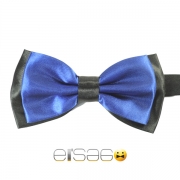 Синяя галстук-бабочка с черным обрамлением